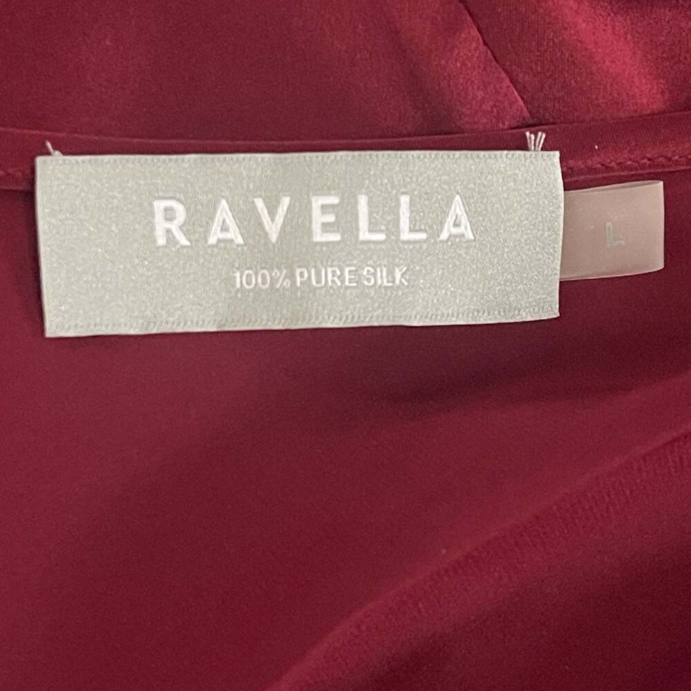Ravella Fiora 100% Pure Silk Tank Top in Burgundy - Picture 4 of 5